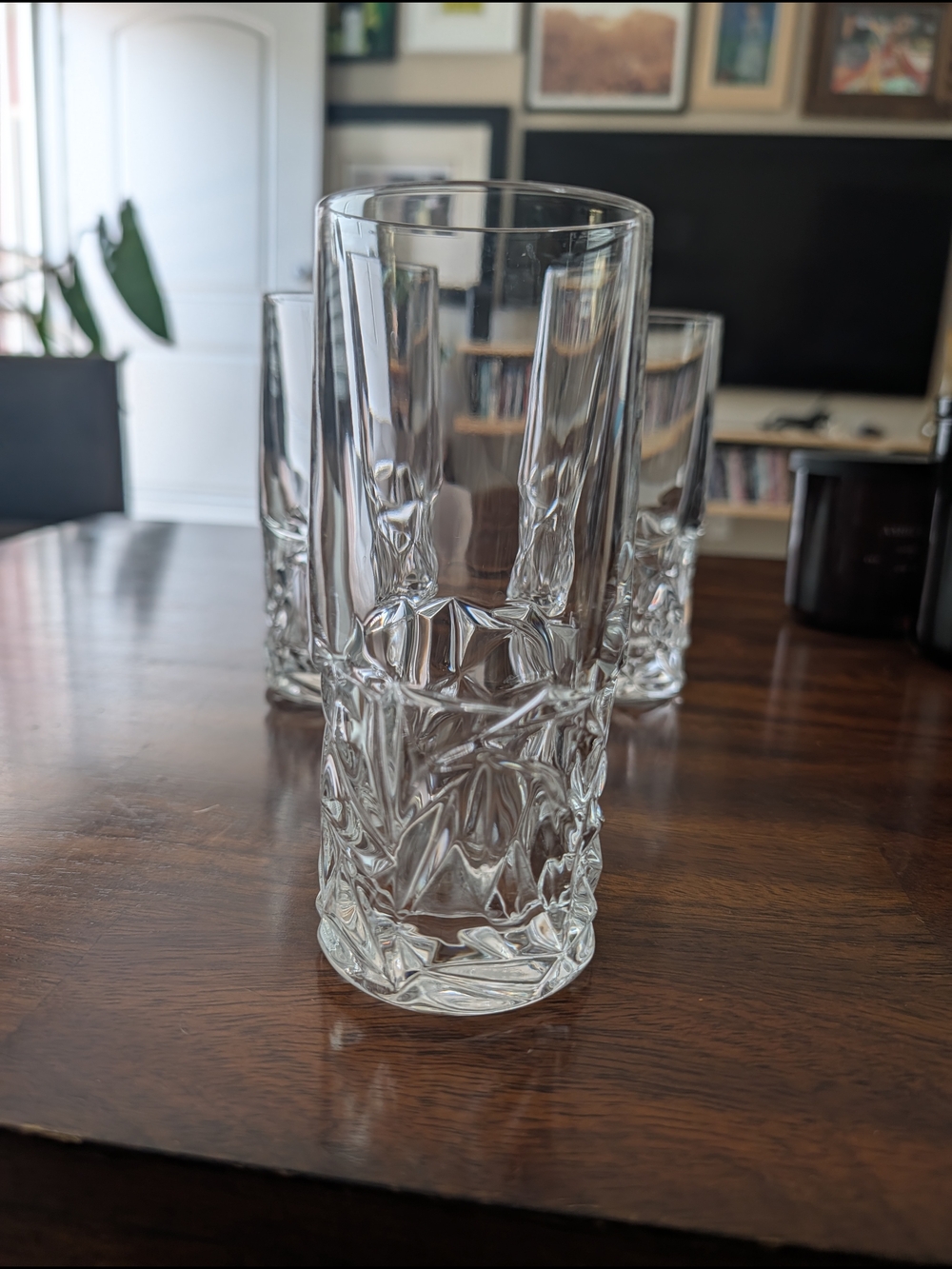Tiffany And Company Rock Cut Crystal Tumbler - Set Of 3